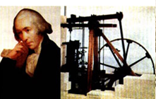 图三瓦特和他发明的蒸汽机